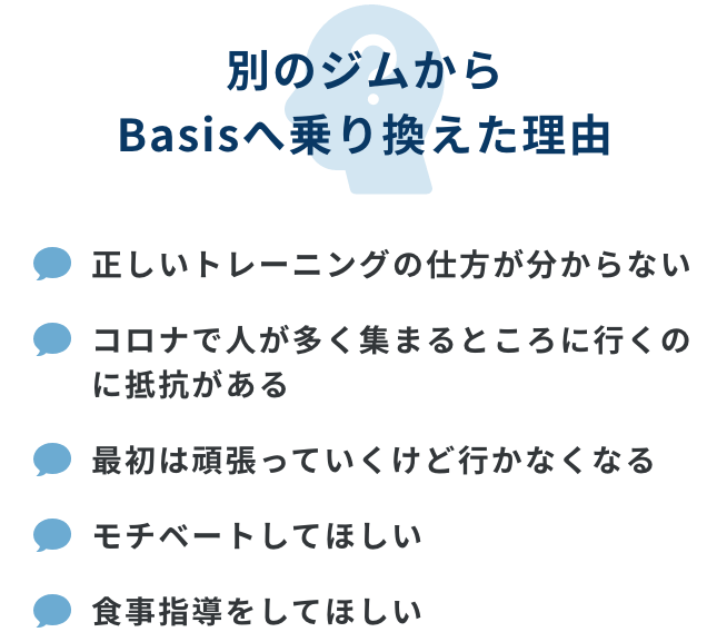 別のジムからBasisに乗り換えた理由