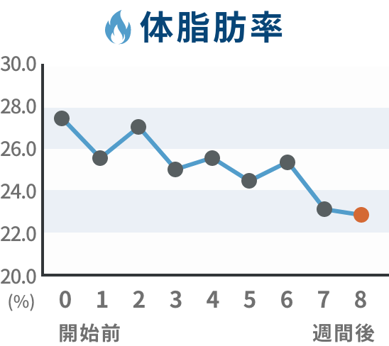 推移グラフ 体脂肪率