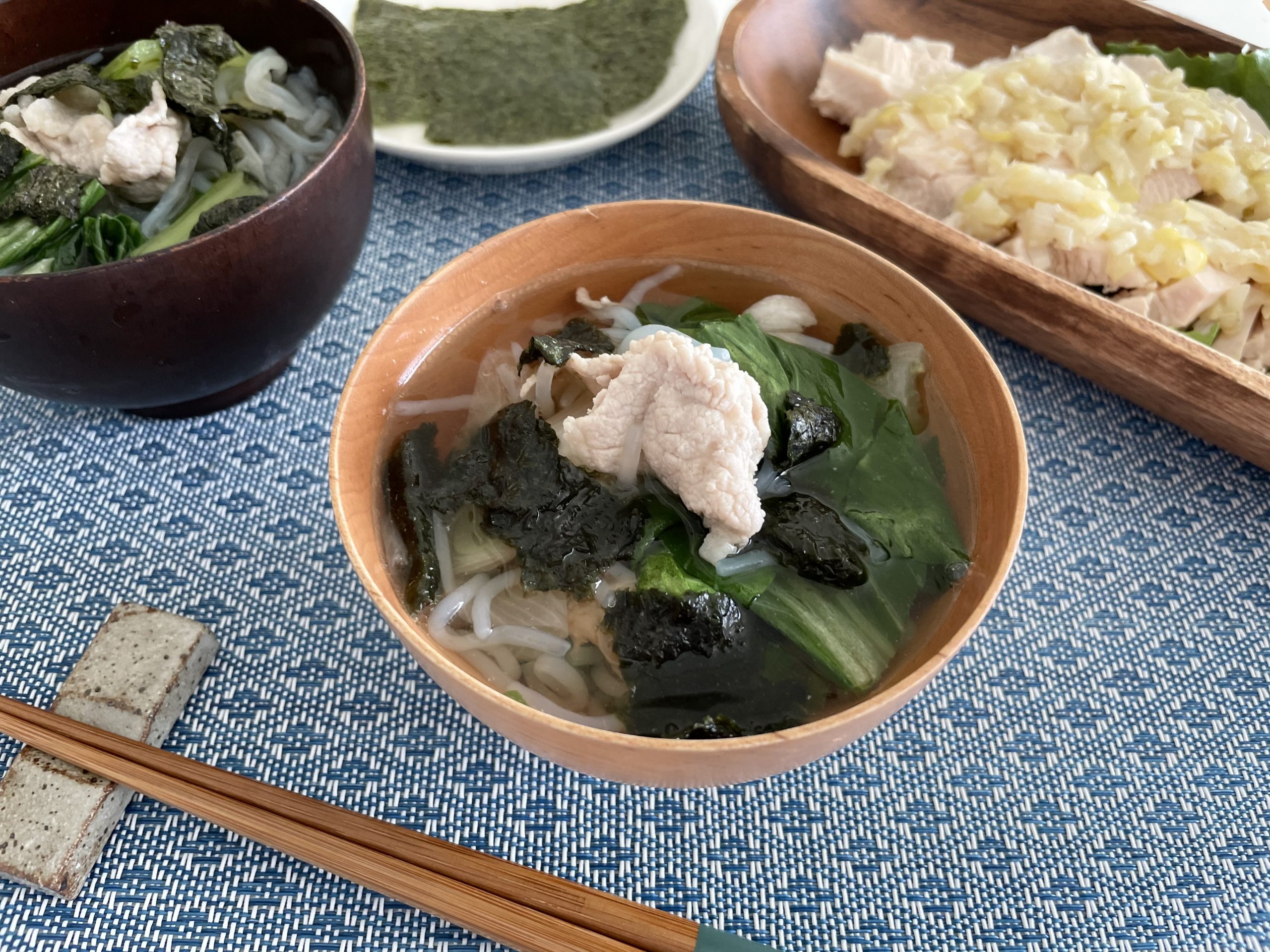 豚肉の海苔スープ